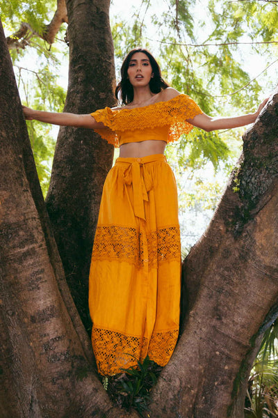 amanda-orange-ruffled-maxi-skirt-set