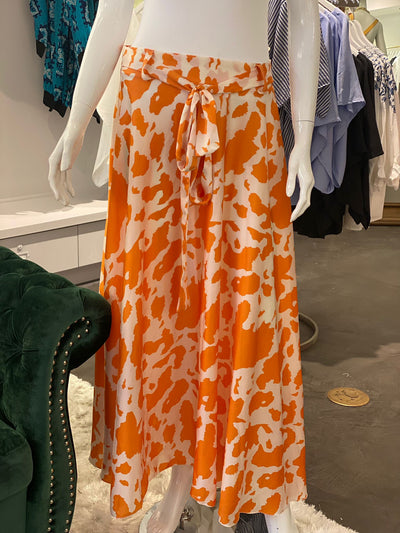 aimee-orange-print-belted-long-skirt